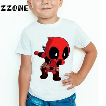 Karikatūra paliekas uzmanīgi Deadpool Bērnu Smieklīgu T kreklu Puiku un Meiteņu Vasaras Anime Īsām Piedurknēm Topi Bērnu Ikdienas Apģērbs,HKP2406