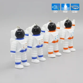 Telpu cilvēks led keychain ar skaņu, astronautu lukturīti keyring,polular Forši, atslēgu piekariņi,Auto keychain kulons
