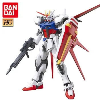 BANDAI Gundam HGCE 1/144 Gaisa Kaujas Uzbrukumu Gundam Gandam modeli, Apkopot Modelis Komplekti Anime Darbības Rādītāji rotaļlietas Bērniem Dāvanas