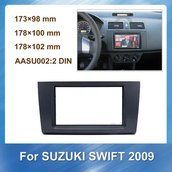 2DIN Auto Radio Fascijas par Suzuki SWIFT 2009 Auto Autoradio Auto Audio Panelis Dash Mount Melns, Uzstādīšanas Komplekts Rāmis