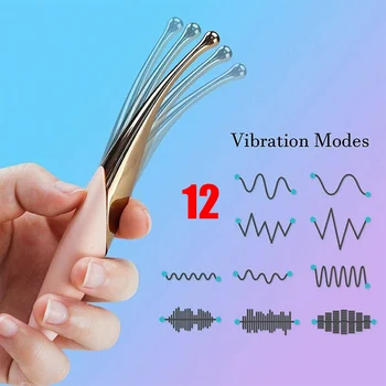 Sieviešu Silikona Ķermeņa Masieris Elektriskās Masāžas Nūjiņu Vibrators 12 Frekvences Sievietēm Seksa Produkti NShopping