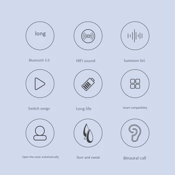 Bluetooth 5.0 Sporta Darbojas Austiņas Bezvadu Bluetooth Biznesa HD Zvanu Bezvadu 3D Stereo Austiņas Earbuds