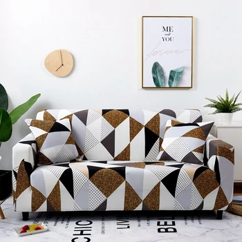 Elastīga Drukāšanas Sofa Cover Spandex All Inclusive Slipcovers, Lai Dzīvojamā Istaba Stiept Dīvāns Ietilpst Mēbeļu Aizsargs