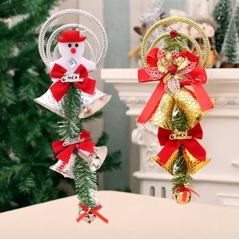 28*12cm Ziemassvētku Zvaniņu String Kulons Gudrs Durvis, Vēja Zvans Ziemassvētku Eglīte Kritums Ornamentu Rotājumi Puse Piegāde