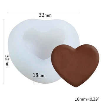 Sveķu Kristāla Epoksīda Pelējuma 3D Mīlestības Sirds Kūka Šokolādes Silikona Veidne DIY Amatniecības Aromterapijas Sveces, Ziepes Pieņemšanas Instruments, kas