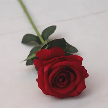 1gb Mākslīgie Ziedi ziedi Flannelette Rožu DIY Mājas Apdare Dzimšanas dienas svinības Festivāls Kāzu Viltus Ziedi, Pušķi, Dekori