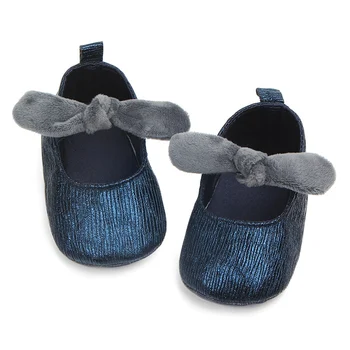 Rudens Toddler Infant Baby Girl Kurpes Gadījuma Sneaker Tumši Zila Slip-Par Mīkstu Zoli Apavi Pirmais Staiguļi