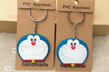 IVYYE 1GB Smaidu Doraemon Anime Atslēgu piekariņi PVC Attēls Keyring cute Rotaļlietas Keychain Keyholder Dzimšanas dienas Dāvanas Unisex JAUNAS