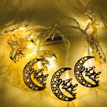 1.5 m 10Led Moon Star Led String Gaismas Eid Mubarak Ramadāna Apdare, Mājas Islāma Musulmaņu Puses DIY Dekoru Kareem Ramadan