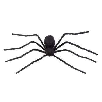 Halloween LED indikators iedegas, Zirnekļi Mākslīgā Plīša Black Viltus Spider Palaidnība Joki Rotaļu Grupa Haunted House Biedējošu Rotājumi