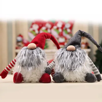 Ziemassvētku rotājums mājās Santa Claus Gadu Gnome Roku zviedrijas tomte nisse Plīša Ziemassvētki Smieklīgi Plīša KARSTĀ
