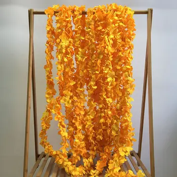 2M Mākslīgā Viltus Ziedi String Svītru Vīnogulāju Lapu un Ziedu Vainags Ziedu Sākuma Kāzu Dekorēšana MYDING