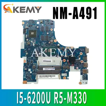 Akemy NM-A491 Klēpjdators mātesplatē Lenovo Ideapad 300-17ISK sākotnējā mainboard I5-6200U R5-M330
