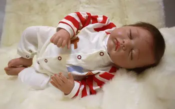 Silikona atdzimis bērnu lelles nekustamā puika dzīvs jaundzimušo lelle 50cm bērnu miega rotaļlietu bebe reborndolls dāvanu