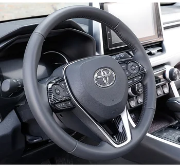 RHD Toyota RAV4 2019 XA50 Oglekļa šķiedras Visu Interjeru Accessoires ABS Apdares Vāciņš Melns