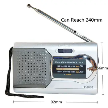 Mini AM/FM Teleskopisko Antenu Radio Pasaulē Uztvērējs Mājas Uzturēšanas Slim Pocket Stereo Skaļruņi, Mūzikas Atskaņotājs