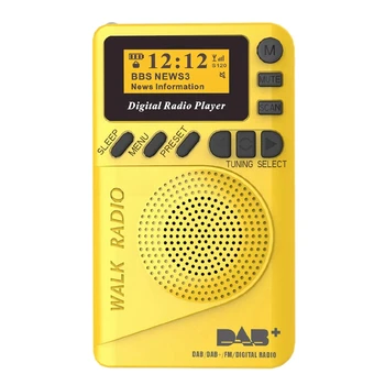 Kabatas Dab Digitālais Radio 87.5-108Mhz Mini Dab+ Digitālā Radio ar Mp3 Atskaņotāju, Fm Radio Lcd Displejs un Skaļrunis