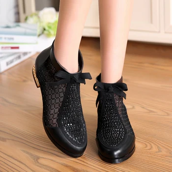 2020 Jaunas, Īstas Ādas Sieviešu Vasaras Pinuma Sandales Modes Rhinestone Loku Mežģīņu Kleita, kurpes, liela izmēra 41 42 43 kurpes sievietēm
