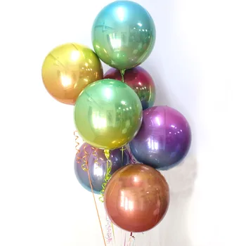 3pcs 22inch Kāzu Baloni Slīpums Varavīksnes Dzimšanas dienas Balons gaismu atstarojoša Globos Valentīna Diena Puse Apdare Hēlija Baloon