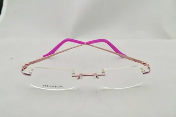 Augstas Kvalitātes Titāna Optisko Bezrāmju Brilles Rāmis Recepšu Spectable Bez Apmales Brilles Bezmaksas Piegāde