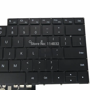 Aizmugurgaismojuma tastatūra Huawei MagicBook Pro HBL-W19 HBL-W29 KLV-W29L ASV), angļu melna klaviatūra bez rāmja NSK-370BQ 9Z.NG2BQ.001