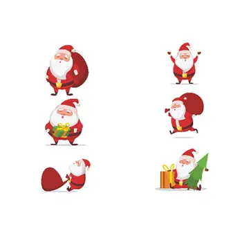 1.5 collu 200Pcs/daudz Ziemassvētku Santa Claus Uzlīmes Dizains, DIY Roll Aploksnes Ziemassvētku Rotājumi Dāvanu Uzlīmes, Dāvanu Etiķete