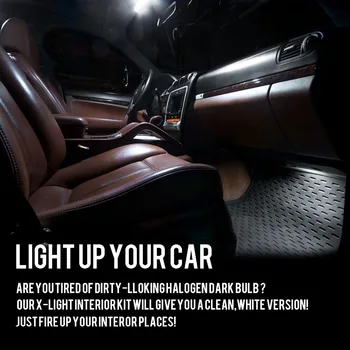 16pcs Balts Bez Kļūdām, Ford Focus Coupe 2008+ LED salona Apgaismojuma Komplekts
