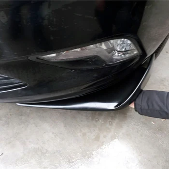 Universālā Matt Black FRP Pusē Ķermeņa komplekta Bufera Lūpu Sadalītāja Priekšauts par Volkswagen VW Passat Polo Golfa Scirocco