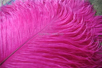 Bezmaksas Piegāde 100gab 12-14inch(30-35cm) Karstā Rozā Fushia Strausu Spalvas kušķi Kāzu GALDA centrālais puse dekori