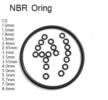 1.9 mm CS NBR Oring biezums,OD 5 5.5 6 6.5 7 7.5 mm,Eļļas pretestība,cauruļu kopīgu mazgāšanas blīvi gumijas blīve vai blīvgredzens šķidruma blīvējumu