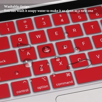 Tastatūras Vāciņš MacBook Pro ar 13 collu 2020. gadam M1 A2338 A2251 A2289 Touch Bar Mīksta Silikona Tastatūra Ādas Filmu Aizsargs angļu ASV