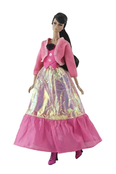 Modes Dizaina Rozā Kleita Apģērbs Uzvalku Komplekti Barbie BJD FR SD Lelle Drēbes Lomu Spēlē Aksesuāri Rotaļlietas meitenēm