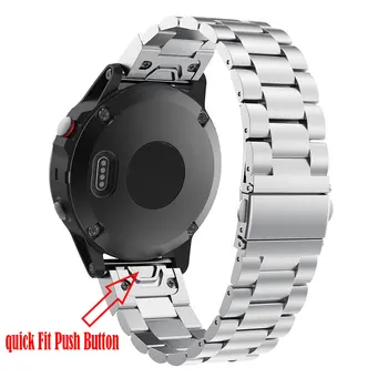 Jaunu 22MM Watchband Siksnu Garmin Fenix 5 5 plus Fenix 6 6 plus Skatīties Quick Release Nerūsējošā Tērauda Viegli fit Rokas Joslā Siksna