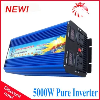 5000W Pure Sine Wave Inverter Maksimālā Jauda 10000W 24V 220V