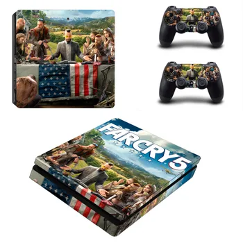 Spēlē Far Cry 5 PS4 Slim Ādas kategorijas Uzlīme Sony PlayStation 4 Konsole un 2 Kontrolieri PS4 Slim Ādas Uzlīmes, Vinila Decal