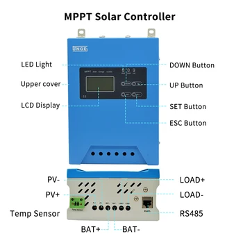Jaunu MPPT Saules bateriju Uzlādes Kontrolieri Digital 12V 24V 48V Saules Paneļu Akumulatora Lādēšanas Regulators LCD Displejs JN-MPPT-AL(30A)