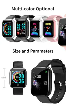 Modes Nerūsējošā Tērauda I5 Smart Watch Sievietēm, Vīriešiem, Elektronika Sporta Rokas pulksteni, Lai Android, IOS Smartwatch Y68 Smart Pulksteņa Stundas