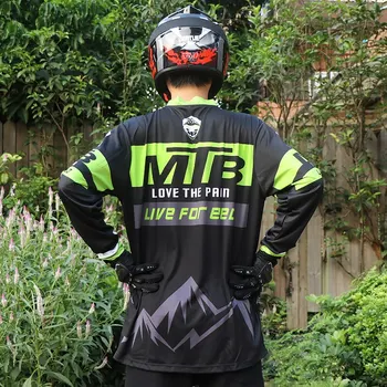 TMB Sprādzieni motociklu kalnu velosipēds komanda Apģērbu, velosipēdu lokomotīvju krekls ar Velosipēdu Jersey Fitnesa nodarbība Zaudēt ar garām piedurknēm