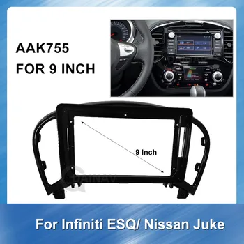 Auto Fascijas Radio Panelis Infiniti ESQ-. Nissan Juke 2011. - 2016. Gada Dash Komplekts Instalēt Facia Konsoles Bezel Adaptera Plāksne