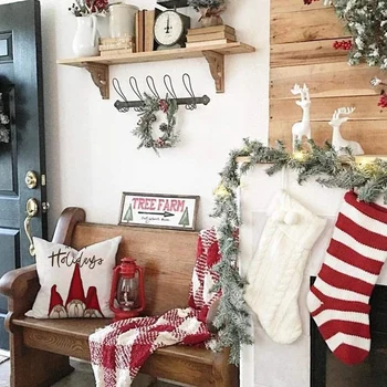 Ziemassvētku Spilvendrānas Santa Briežu Sniegavīrs Zemniecisks Ziemas Brīvdienu Mest Spilveni , Ziemassvētku Rotājumi, Spilvens Gadījumos
