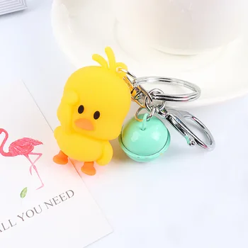 Cute maz Dzeltenā Pīle Atslēgu piekariņi Dejas Duck Key Chain New Augstas Kvalitātes 2019 Sieviešu Kulons Dāvanu Bērnu Skolas Soma Pendan