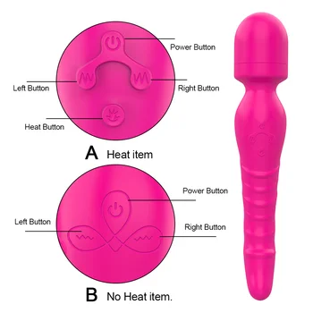 IKOKY Apkures Dual Vibrators Seksa Rotaļlietas Sievietēm Klitora Stimulators G Spot Vibrējošo Dildo Burvju Nūjiņu AV Vibrators Seksa Rotaļlietu Veikals