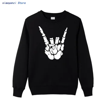 Galvaskausa sporta krekli Gotiskā Roka Personības Rap vīriešu sporta džemperi, Mīkstu Kokvilnas hoodies