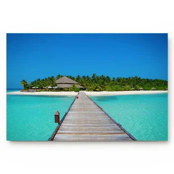 Island Beach Sea Resort Island Blue Maldīvu Salas Scenic Romantiskā Jūras Doormat Vannas Piederumu Komplekts Grīdas Paklāji, Mājas Dekoru