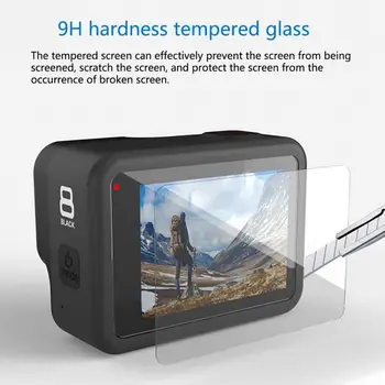 Rūdīta Stikla Aizsargs uz Lietu, Par GoPro Hero 8 Melnā Go pro Hero8 Rīcības Objektīvs Displejs LCD Ekrāna aizsargplēvi