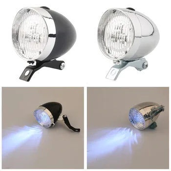 Karstā 3 LED Velosipēda Lukturu Velosipēds Priekšā Vieglais Augstas Kvalitātes Retro Velosipēdu Lukturu Vintage Zibspuldzes Lampas Vairumtirdzniecības Dropshipping