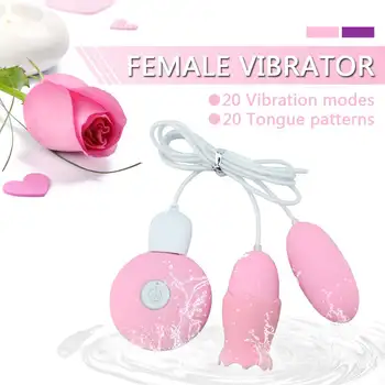 20 Režīmā Mēle, Vibrators Mutvārdu Klitora Stimulators Sieviešu Masturbācija Seksa Rotaļlietas, USB Maksas Rozā/Violeta