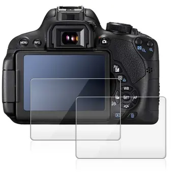 2 GAB 9H Rūdīts Stikls LCD Ekrāna Aizsargs, Canon 60D, Canon 600D EOS M 3inch Kameras LCD Ekrāns Filmu
