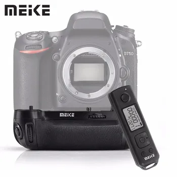 Meike MKDR750 MK-DR750 Iebūvēts 2.4 G ar Bezvadu Tālvadības Vertical Battery Grip Turētājs Nikon D750