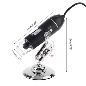 3in1 Digitālo Mikroskopu 1600X Atbalsta PC Tipa C Micro-USB Tālruņa USB Lupa